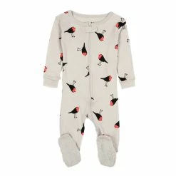 Toddler Unisex Leveret Bird Print Footie Pajamas