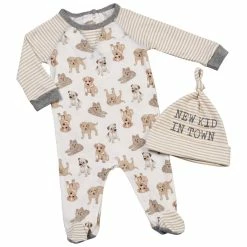 Pajamas Baby Boy (NB-9M) Baby Essentials Puppy New Kid In Town Sleeper