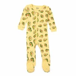 Baby Unisex (NB-24M) Leveret Footie Avocado Print Pajamas