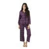 Pajamas Womens Leveret Pink Plaid Flannel Pajama Set