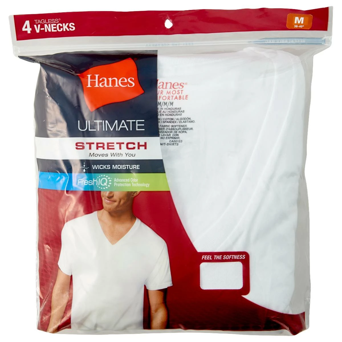 Underwear Mens Hanes® Ultimate® 4pk. Stretch V-Neck T-Shirts 3 Underwear Mens Hanes® Ultimate® 4pk. Stretch V-Neck T-Shirts