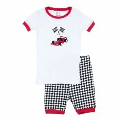 Pajamas Boys Leveret 2pc. Racing Car Shorts Pajama Set