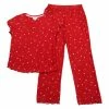 Pajamas Womens Laura Ashley® 2pc. Heart Rib Lettuce Edge Pajama Set -Nautica Sales Store 078e1580 3d84 489d 9415 0cc15e9c64d8