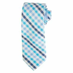 Dress Accessories Mens Nautica Crew Checkered Tie - Aqua