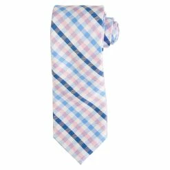 Dress Accessories Mens Nautica Crew Checkered Tie - Magenta