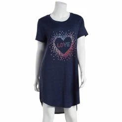 Pajamas Womens Jaclyn Short Sleeve Love Yummy Nightshirt