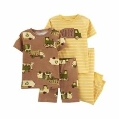 Pajamas Toddler Boy Carter’s® 4pc. Trucks Polyester Pajama Set