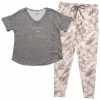 Pajamas Womens Danskin Hacci Jogger & Short Sleeve Screened Pajama Set -Nautica Sales Store 136c98a0 7219 4e8b 9de4 586380881ca7