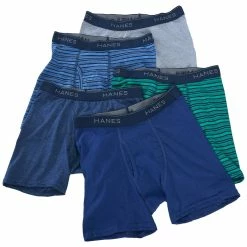 Underwear Boys (8-20) Hanes® Ultimate® 5pk. Striped Boxer Briefs