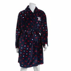 Pajamas Womens Tommy Hilfiger Long Sleeve 38in. Print Dimple Plush Robe