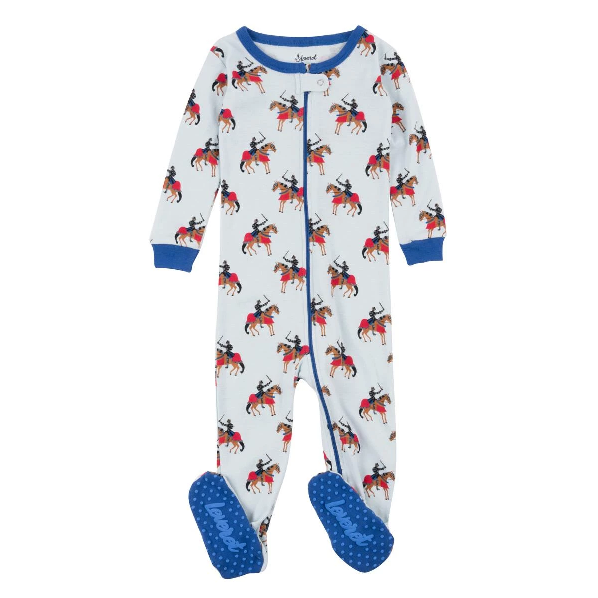 Baby Boy (6-24M) Leveret Knights Print Footie Pajamas 3 Baby Boy (6-24M) Leveret Knights Print Footie Pajamas