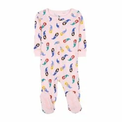 Toddler Girl Leveret Mermaid Print Footie Pajamas