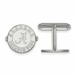 Dress Accessories University Of Alabama Silver Cuff Links