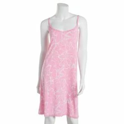 Pajamas Womens Moonflower Butterflies Stretch Satin Chemise