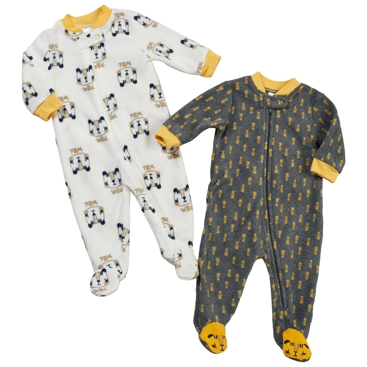 Pajamas Baby Boy (NB-9M) Bon Bébé 2pk. Lion Microfleece Sleepers 3 Pajamas Baby Boy (NB-9M) Bon Bébé 2pk. Lion Microfleece Sleepers