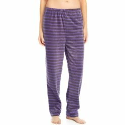 Pajamas Womens Leveret Fleece Purple Pajama Pants