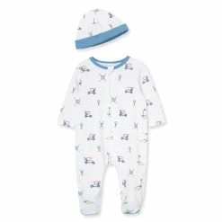 Pajamas Baby Boy (NB-9M) Little Me Golf Club Footie Sleeper With Hat