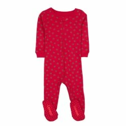 Toddler Unisex Leveret Snowflakes Print Footie Pajamas