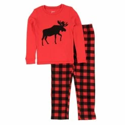Pajamas Toddler Boy Leveret Moose Print Top And Pants Pajama Set -Nautica Sales Store 1fee8302 7564 4712 9ce4 b65722882f18