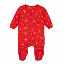 Baby Unisex (3-24M) Leveret Snowflake Footie Fleece Pajamas