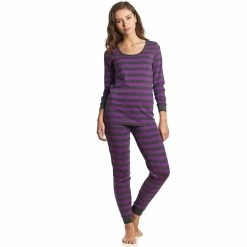 Pajamas Womens Leveret Cotton Striped Pajama Set