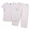 Pajamas Womens Aria Printed Button Front White/Ditsy Capri Pajama Set -Nautica Sales Store 239fd0b5 1078 4b9d b6a1 63858c73bbc1