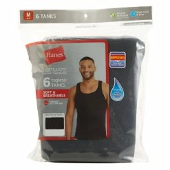 Underwear Mens Hanes® Ultimate® 6pk. ComfortSoft Dyed Tanks