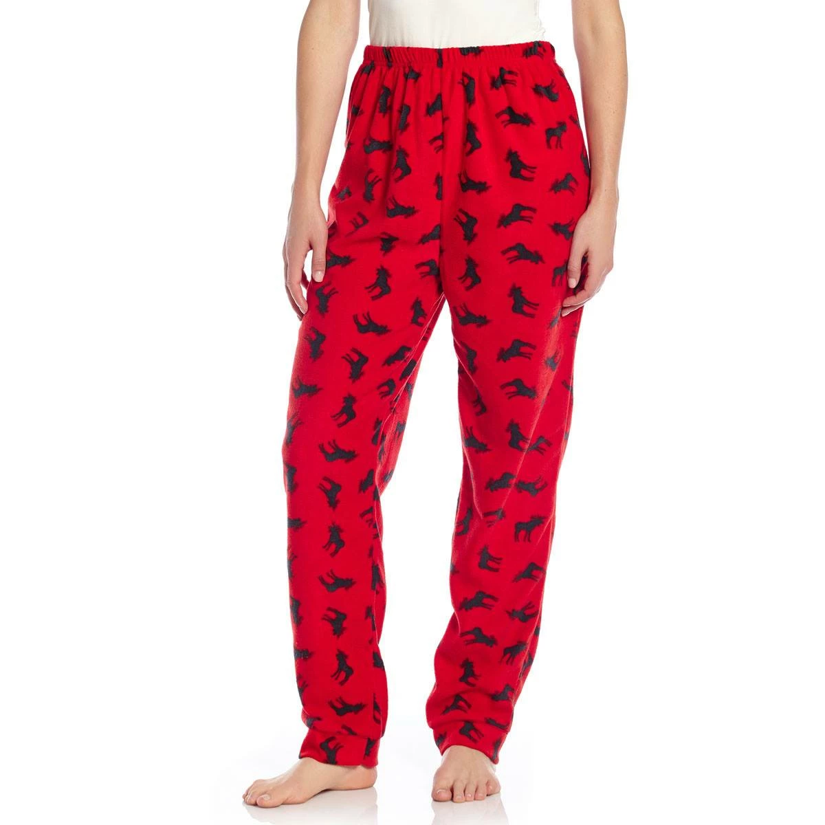 Pajamas Womens Leveret Fleece Moose Pajama Pants 3 Pajamas Womens Leveret Fleece Moose Pajama Pants