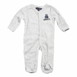 Pajamas Baby Boy (3-9M) Perry Ellis Plaid Bear Marled Footie Sleeper