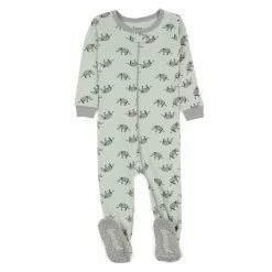 Baby Unisex (NB-24M) Leveret Elephant Print Footie Pajamas