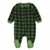 Baby Unisex (3-24M) Leveret Plaid Footie Fleece Pajamas