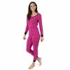 Pajamas Womens Leveret Black Heart Cotton Pajama Set