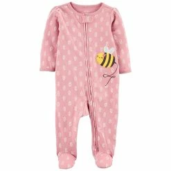 Pajamas Baby Girl (NB-9M) Carter’s® Bee Print Interlock Sleep N Play