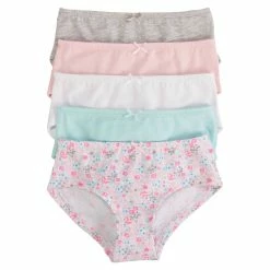Girls (7-16) René Rofé 5pk. Julianna Floral Underwear