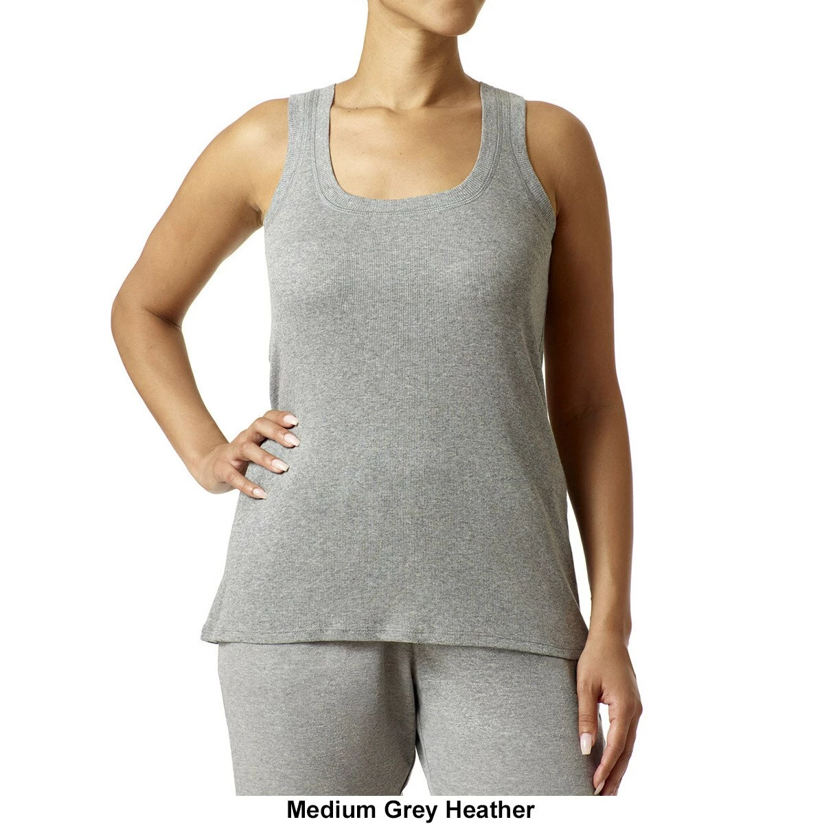 Pajamas Womens HUE® Ribbed Lounge Pajama Tank Top 5 Pajamas Womens HUE® Ribbed Lounge Pajama Tank Top - Image 3