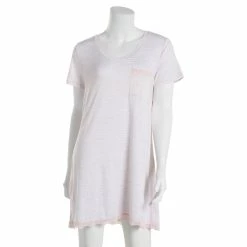 Pajamas Womens Marilyn Monroe Short Sleeve Peached V-Neck Sleepshirt