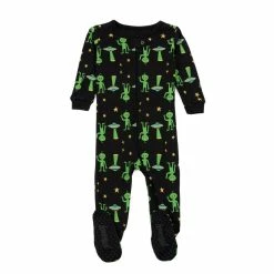 Toddler Boy Leveret Footie Alien Pajamas