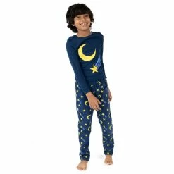 Pajamas Kids Leveret Moon And Star Fleece Pajama Set