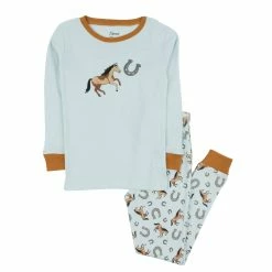 Pajamas Baby Unisex (12-24M) Leveret Cotton Horse Pajama Set