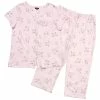 Pajamas Womens Aria Button Front Capri Pajama Set - Pink Grid -Nautica Sales Store 3a54d460 4b4a 4e6b 994b 5789fea3acd1