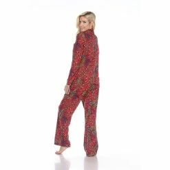 Pajamas Womens White Mark 3pc. Red Leopard Pajama Set -Nautica Sales Store 3ada10ad d1b5 4faf 884c 45a5c7d9203d