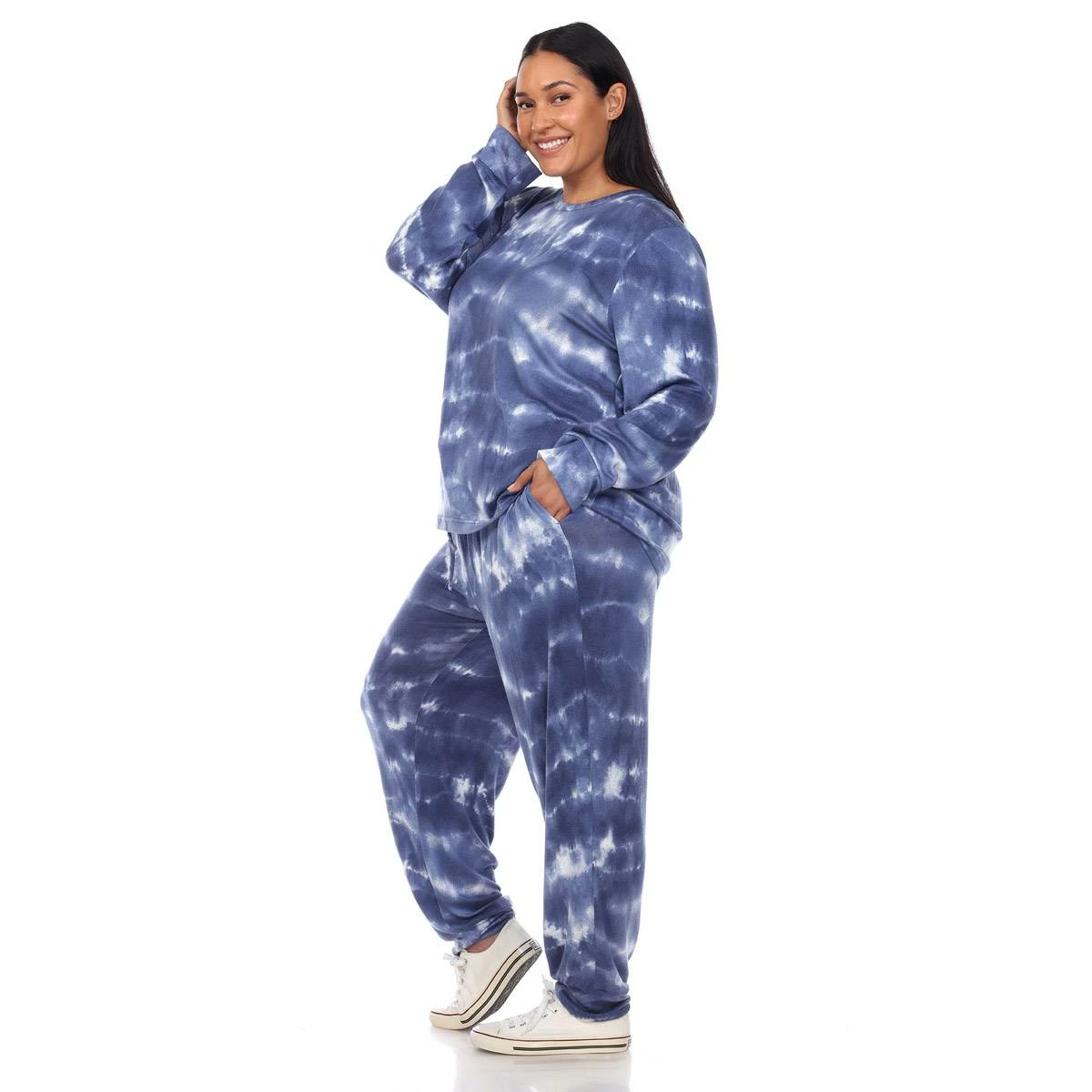 Pajamas Plus Size White Mark 2pc. Tie Dye Pajama Set 5 Pajamas Plus Size White Mark 2pc. Tie Dye Pajama Set - Image 3