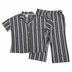 Pajamas Womens Jones New York Notch Collar Stripe Capri Pajama Set