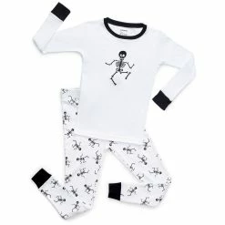 Pajamas Baby Unisex (12-24M) Leveret Cotton Skeleton Pajama Set