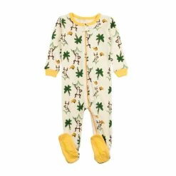 Baby Boy (NB-24M) Leveret Monkey And Bananas Print Footie Pajamas