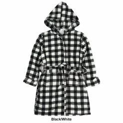 Pajamas Kids Leveret Plaid Hooded Fleece Robe -Nautica Sales Store 41488219 ec5d 4d23 9bfa bc7427da980f