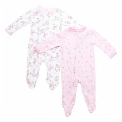 Pajamas Baby Girl (3-9M) Laura Ashley® 2pk. Floral Sleepers