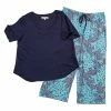 Pajamas Womens Ellen Tracy Short Sleeve Crop Pajama Set -Nautica Sales Store 444e26a5 874b 4720 b74d 4a6cca854e17
