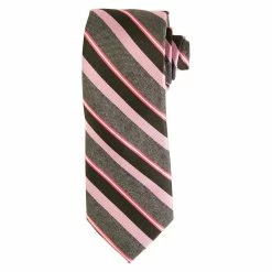 Dress Accessories Mens Preswick & Moore Waldrist Stripe Tie - Pink