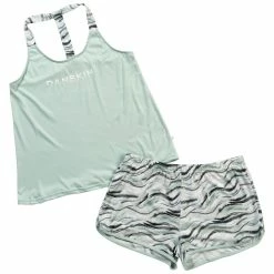 Pajamas Womens Danskin Racerback Tank & Dolphin Shorts Pajama Set
